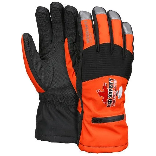 980L MCR Safety Insulated Mechanics Gloves, Large, Black/Orange