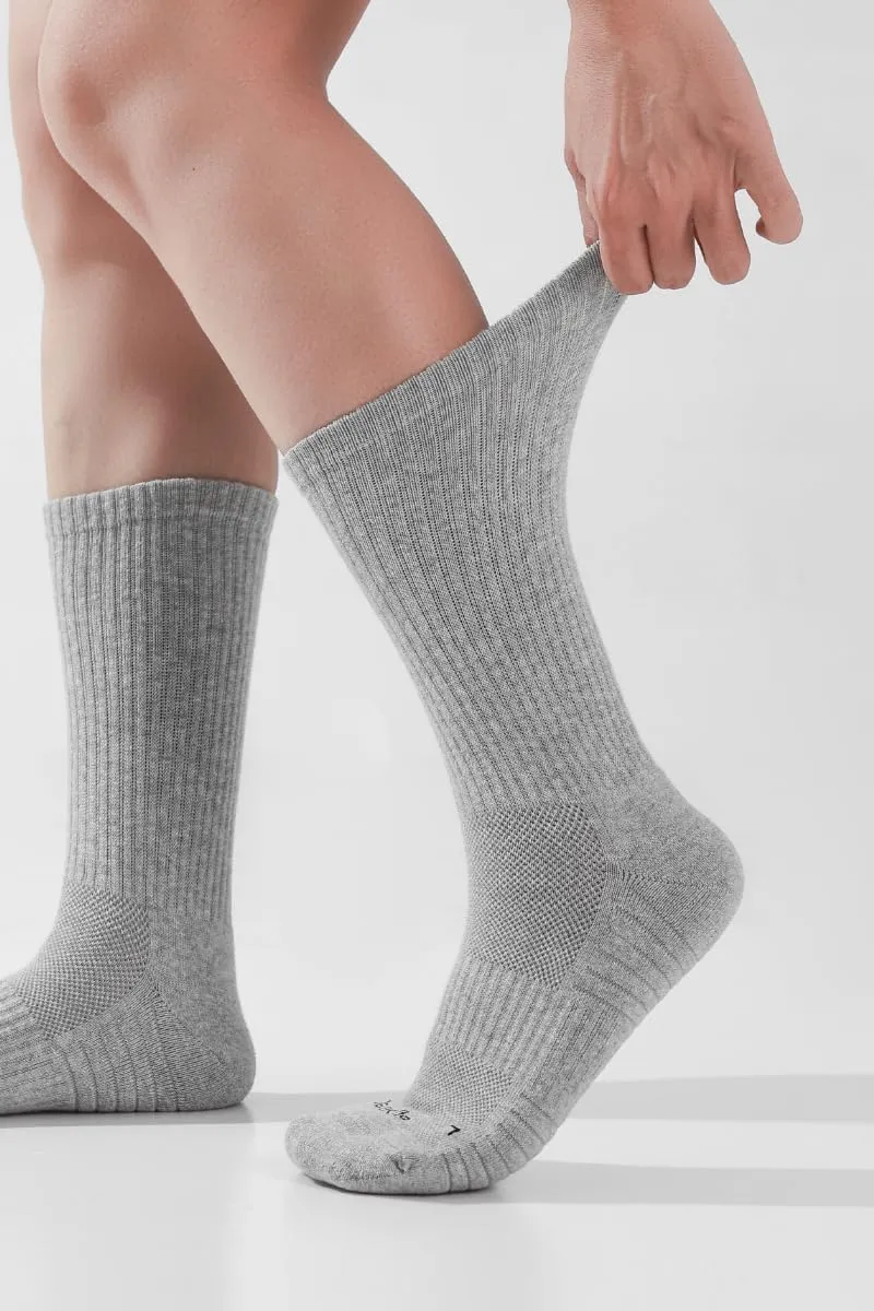 Athletic Sport Running Calf Socks Breathable Wicking Outdoor Support Tab Socks for Men and Women 6 Pairs