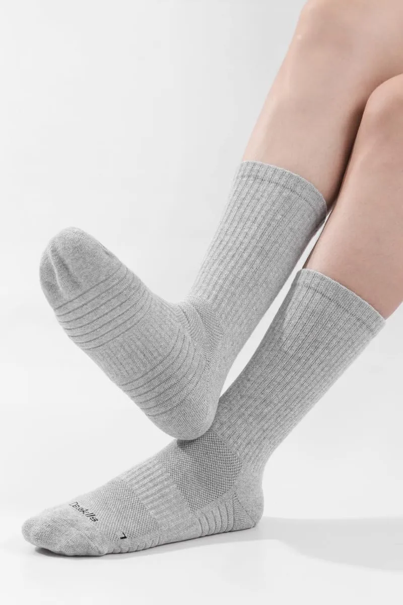 Athletic Sport Running Calf Socks Breathable Wicking Outdoor Support Tab Socks for Men and Women 6 Pairs