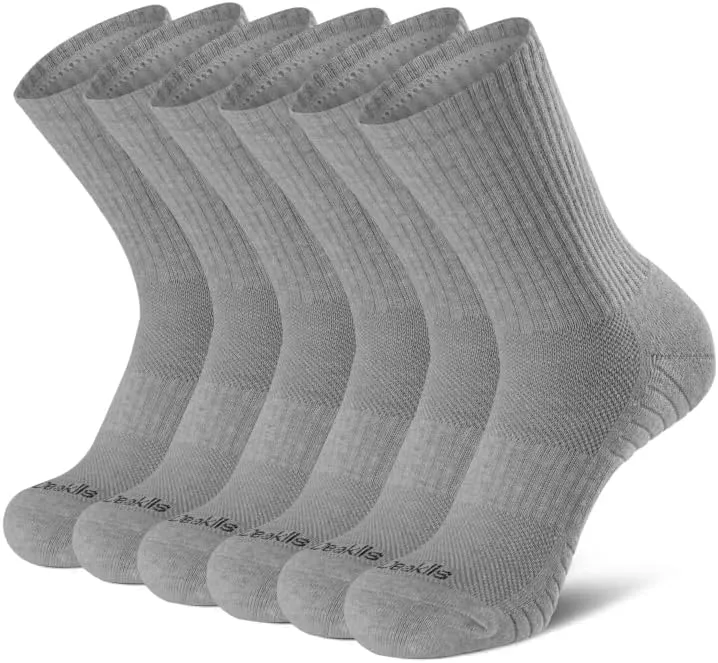Athletic Sport Running Calf Socks Breathable Wicking Outdoor Support Tab Socks for Men and Women 6 Pairs