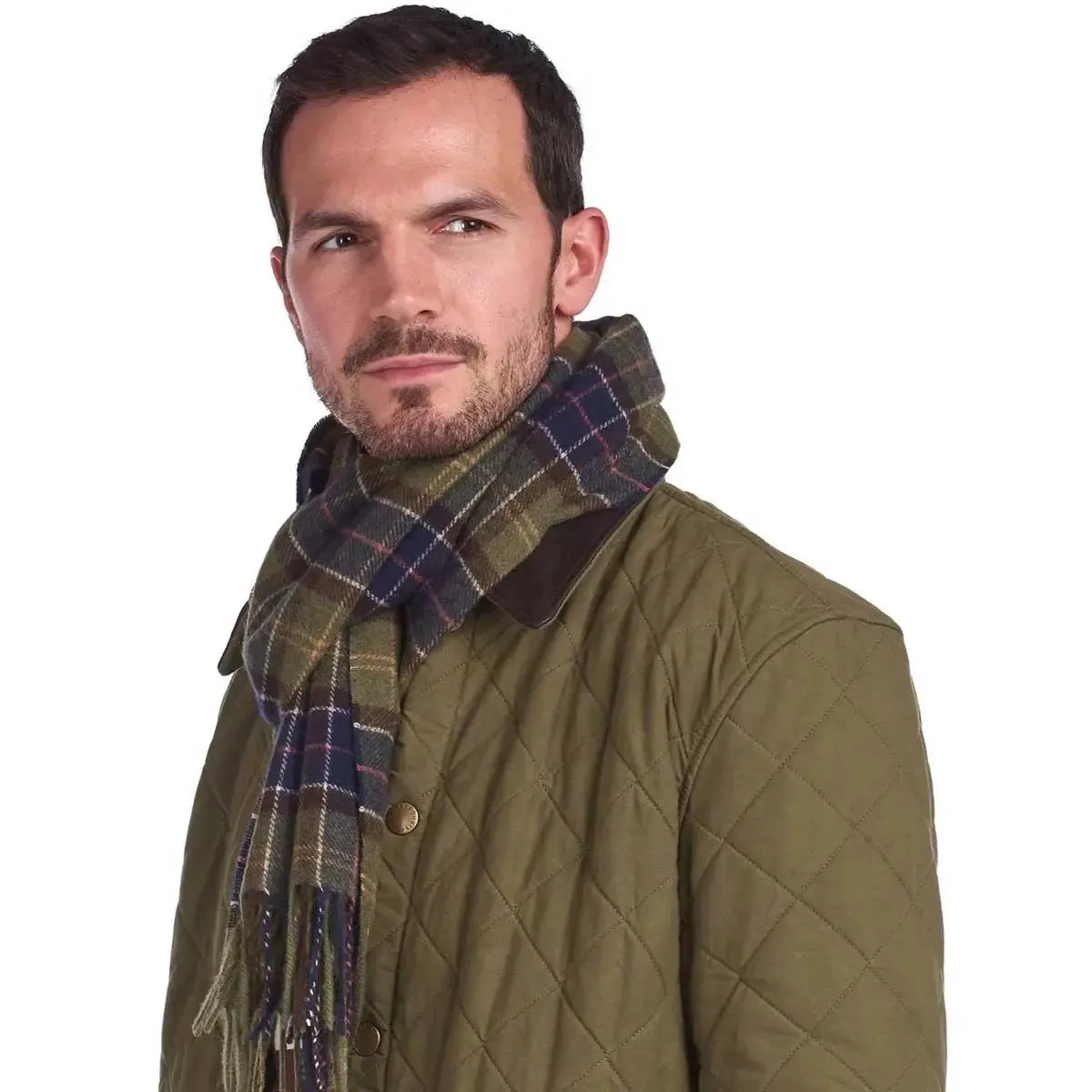 BARBOUR Tartan Lambswool Scarf - Classic Green