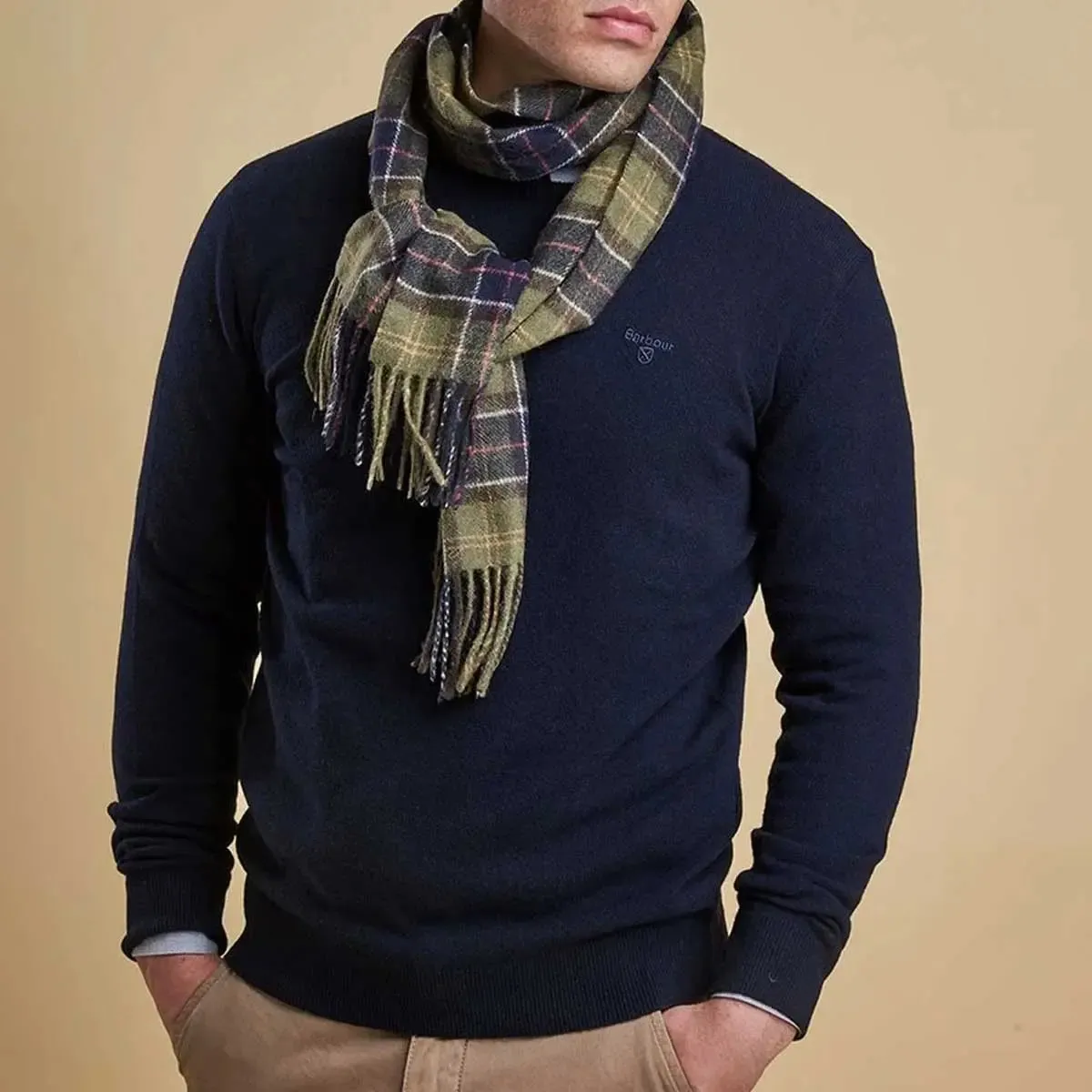 BARBOUR Tartan Lambswool Scarf - Classic Green