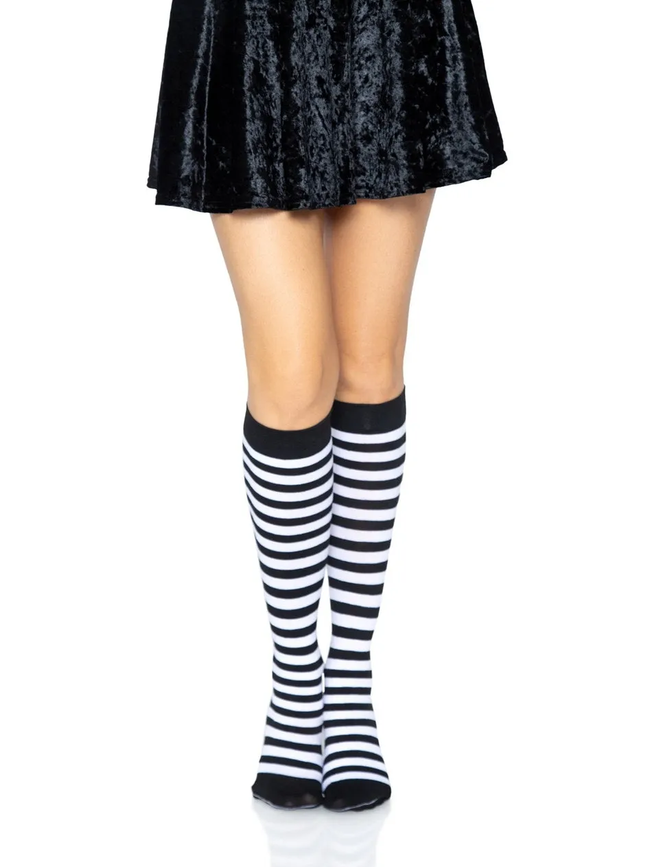 Black & White Striped Socks