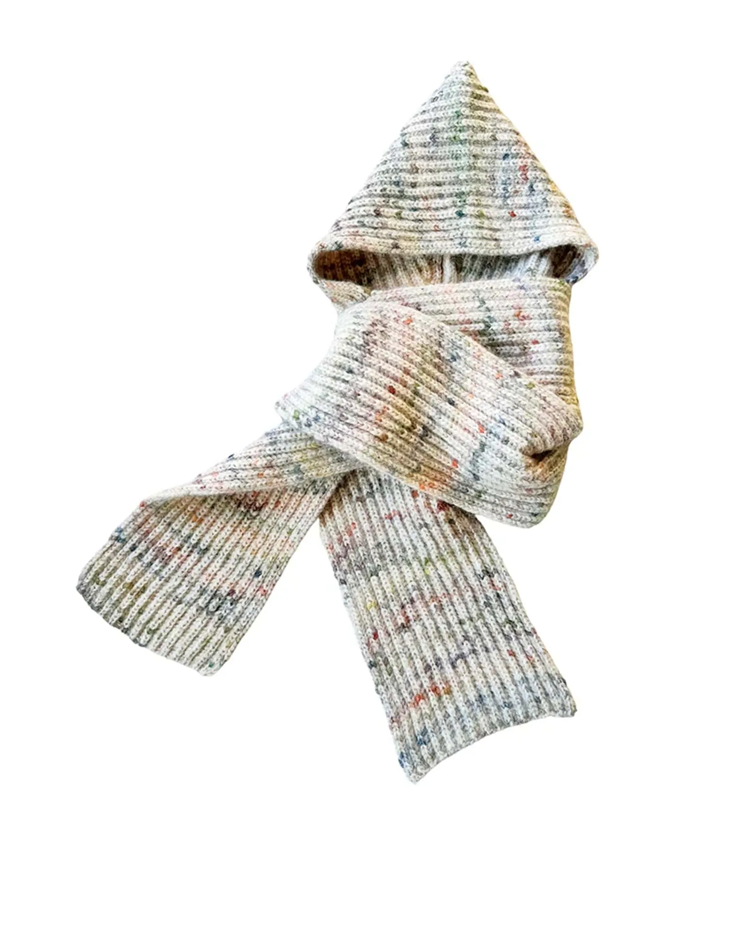 Blewog Hooded Scarf in Jewel Speckle