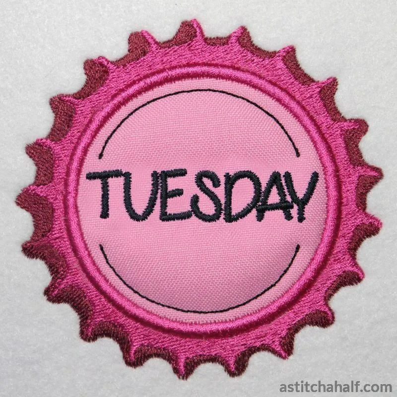 Bottle caps Days of the Week