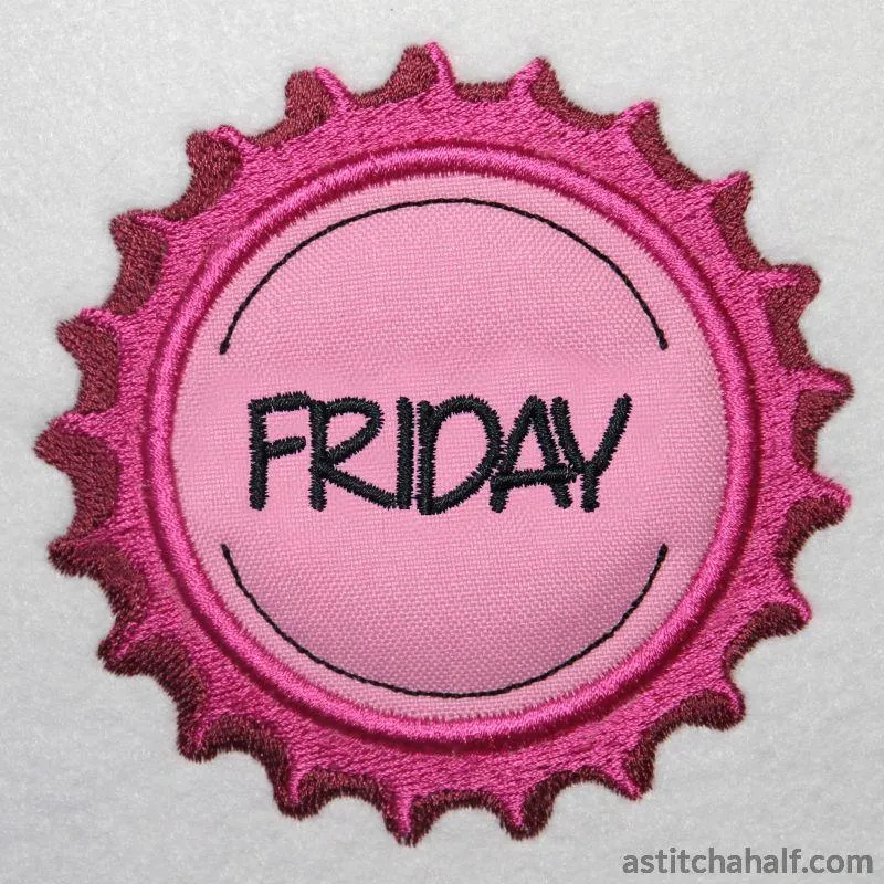 Bottle caps Days of the Week