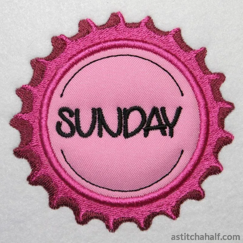 Bottle caps Days of the Week