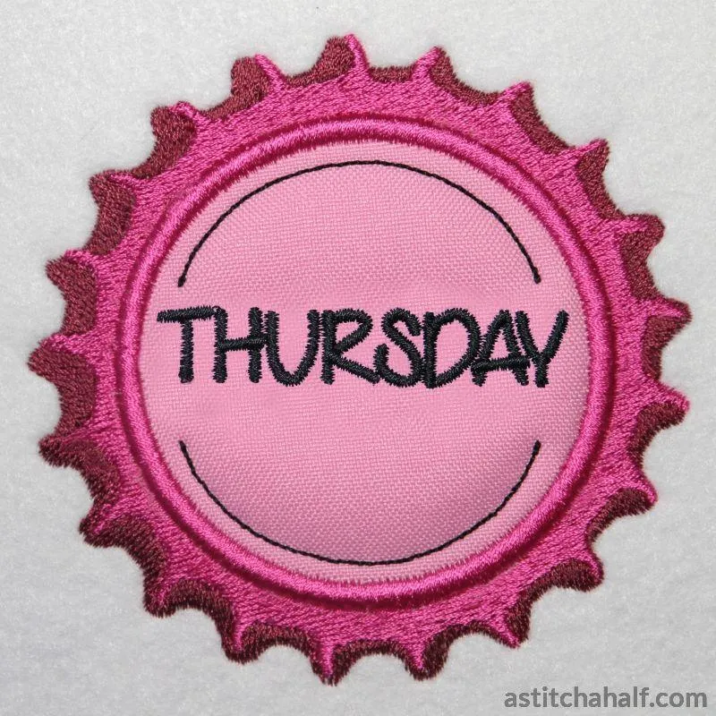 Bottle caps Days of the Week