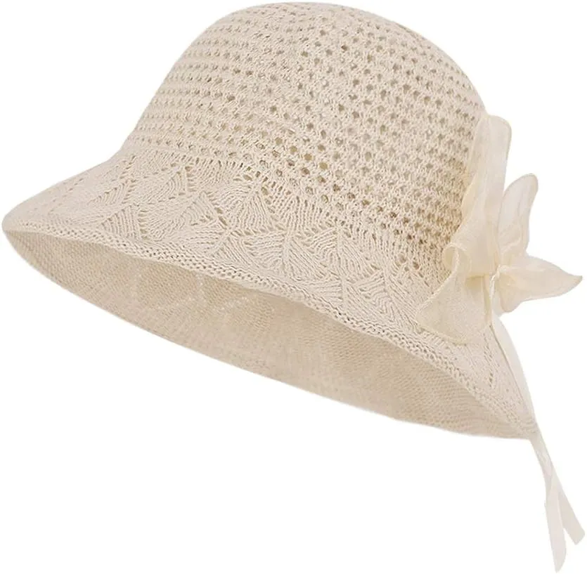 Bucket Hats for Women Lady Straw Sun Hat Summer Party Boho Hat Beach Wide Brim Cap Vacation Hats Floppy Sunhat