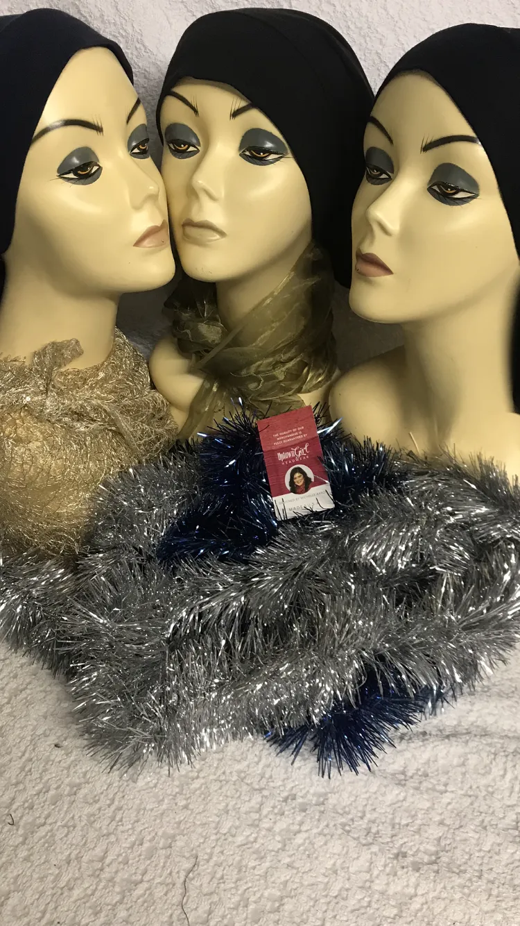 Bundle of 2 Classic Flat Front Hijab Turbans Scarves.