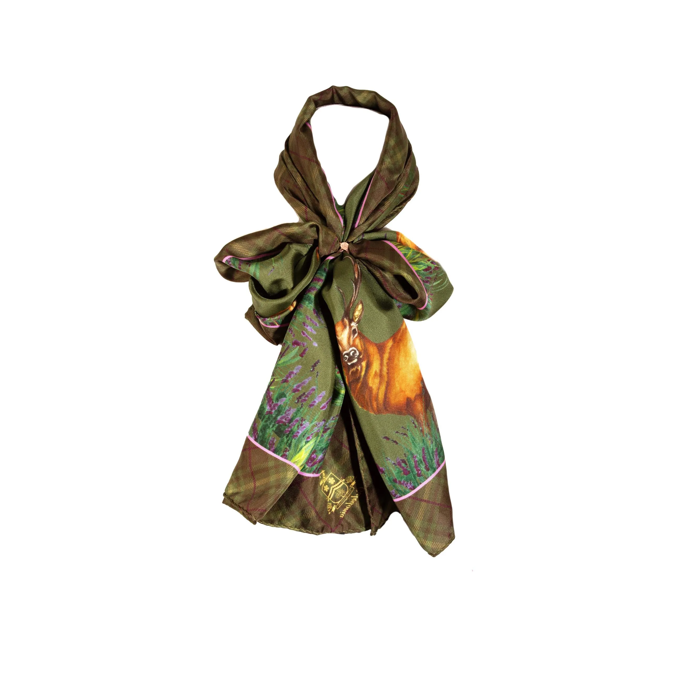 Caledonia Moss Green Classic Pure Silk Scarf