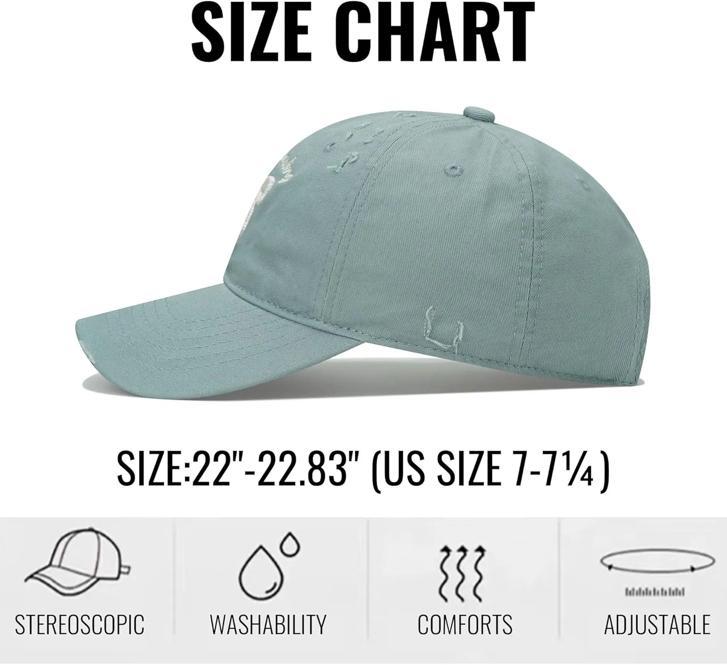 Croogo Distressed Cotton Bow-Tie Baseball Cap Y2k Adjustable Size Dad Hat Cute Trucker Hats for Women Hiking Travel