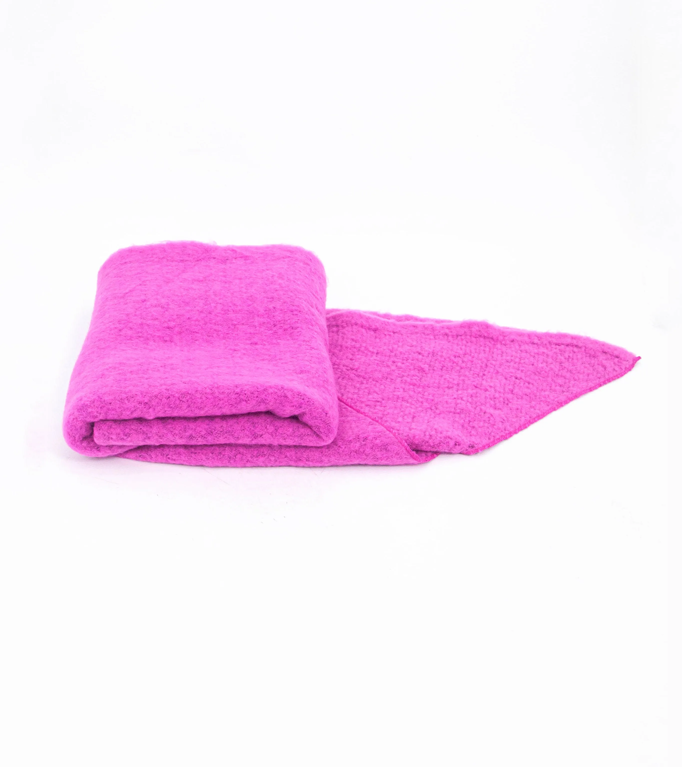 Evie Heavyweight Asymmetric Scarf - Hot Pink
