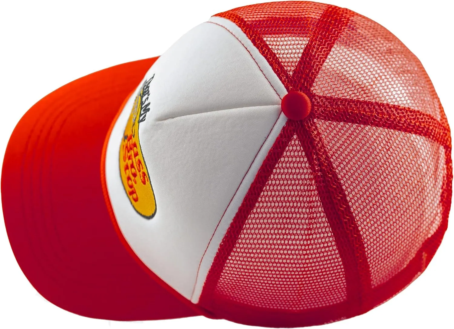Fish with Hook Print Baseball Cap Trucker Mesh Hat Embroidered Snapback Hat