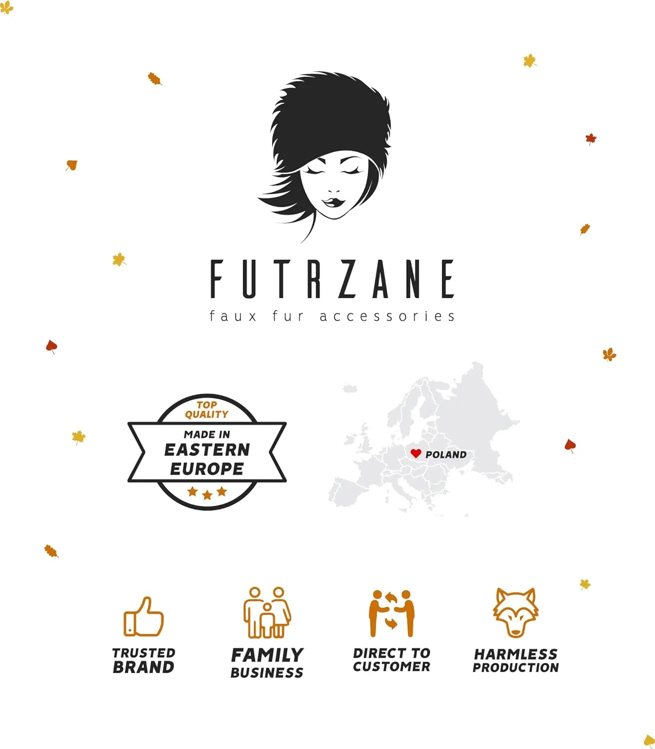 Futrzane Classic Scarf - Faux Fur Scarves Collars for Women - Long Neck Warmer