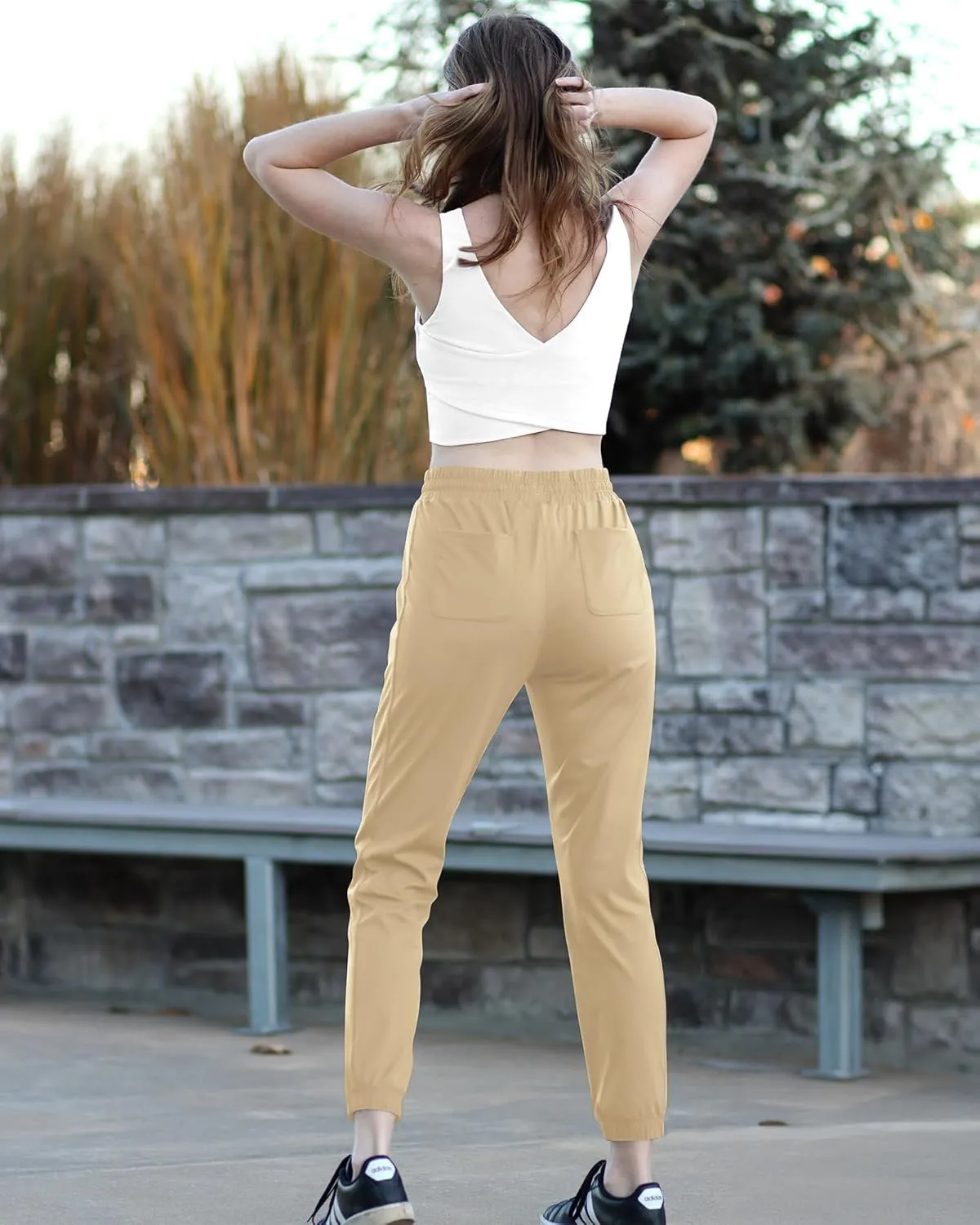 G4Free Jogger Scrubs for Women with Pockets Drawstrings Golf Athletic Pants Cinch Bottom Sweatpants Petite/Regular/Tall