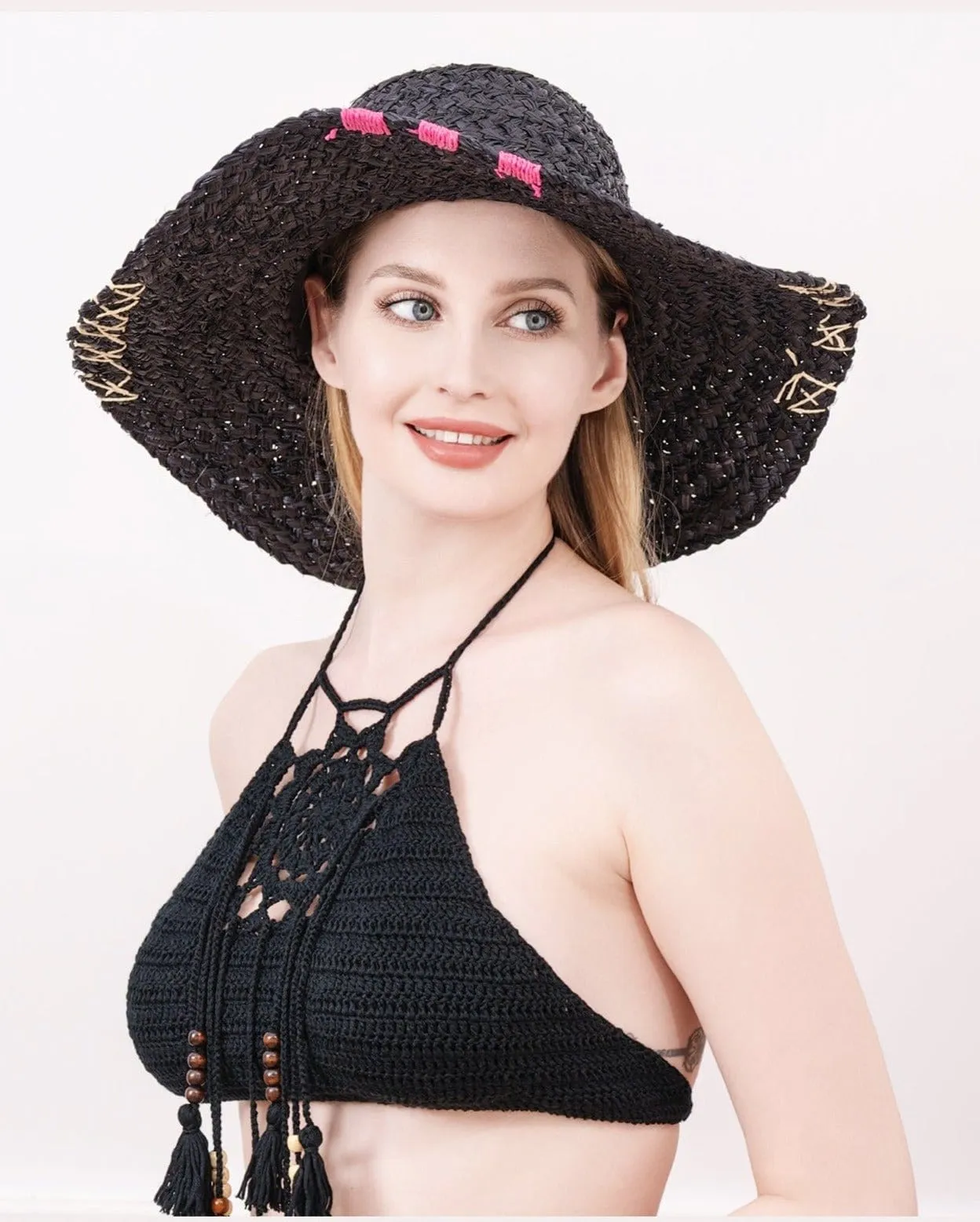 H3327 Boho XOXO Floppy Hat