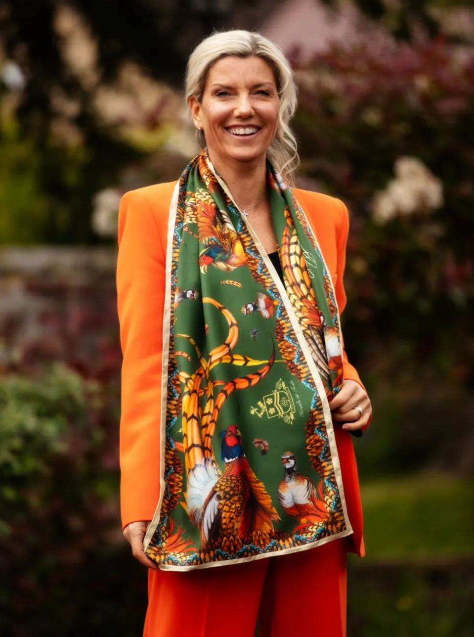 Heads or Tails Khaki Classic Silk Scarf