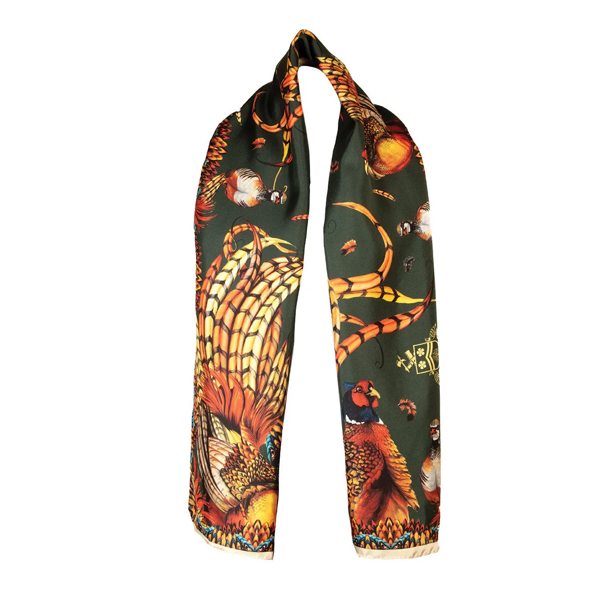 Heads or Tails Khaki Classic Silk Scarf
