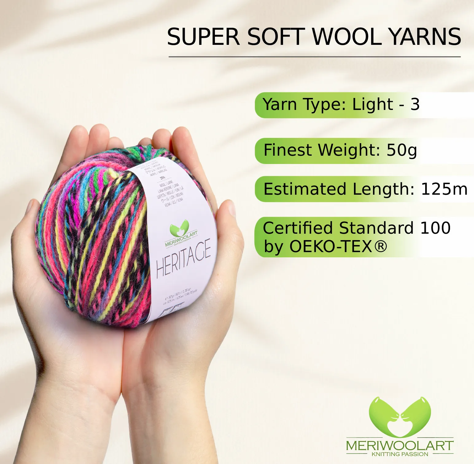 HERITAGE-340 MERINO WOOL YARNS
