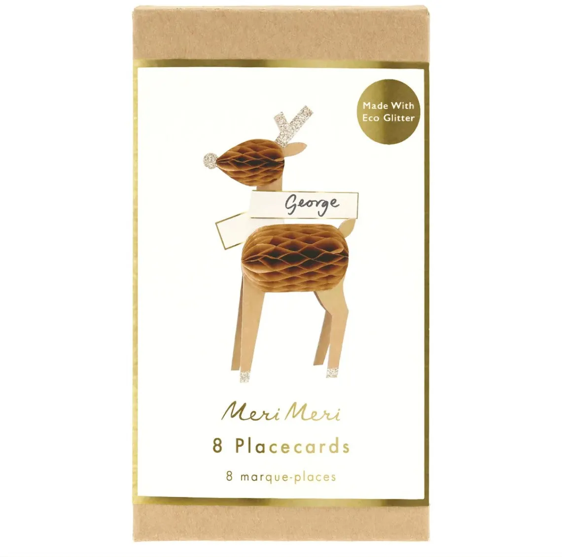 Honeycomb Reindeer Placecards