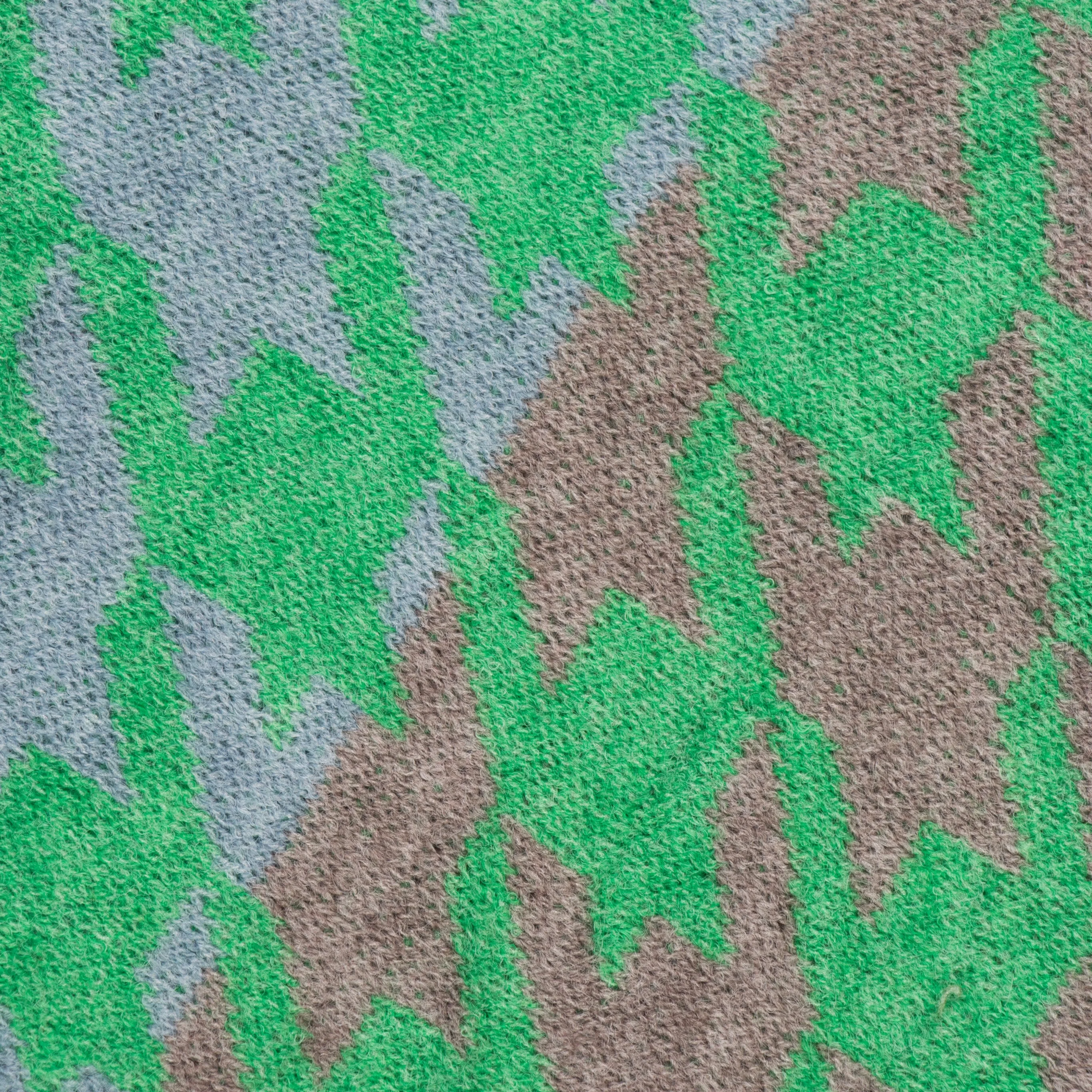 Jana Heavyweight Scarf - Green/Grey, Houndstooth