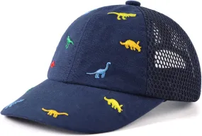 JANGANNSA Dinosaur Boys Girls Caps Embroidery Baby Baseball Caps Cotton Infant Toddler Kids Hat Spring Summer Autumn