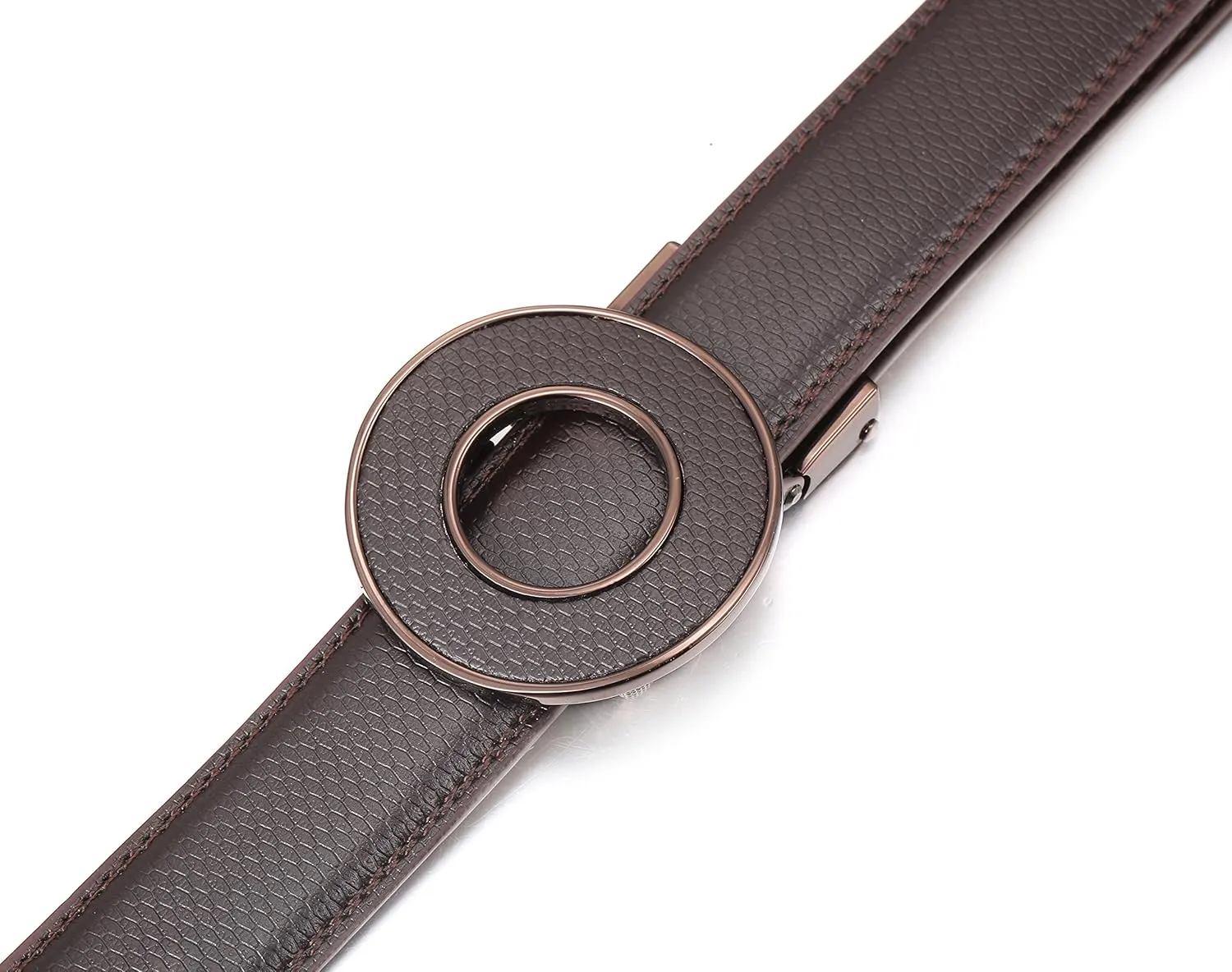 Marino Mens Genuine Leather Ratchet Dress Belt With Automatic Buckle, Enclosed in an Elegant Gift Box