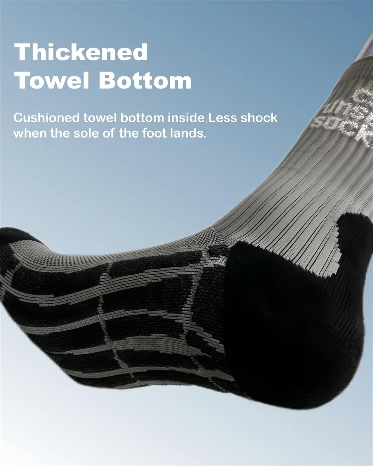 Mens Athletic Socks Size 9-12,6 Pairs Performance Cushion Running Socks Outdoor Sports Socks for Men Women