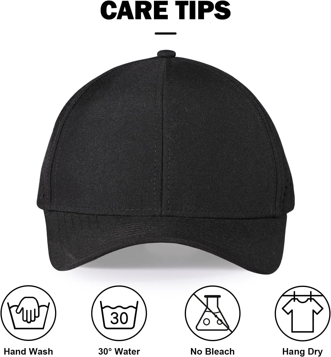 Men's Oversize XXL Baseball Cap Adjustable Performance Snapback Hat Laser Perforated Cap Plus Size for Big Head