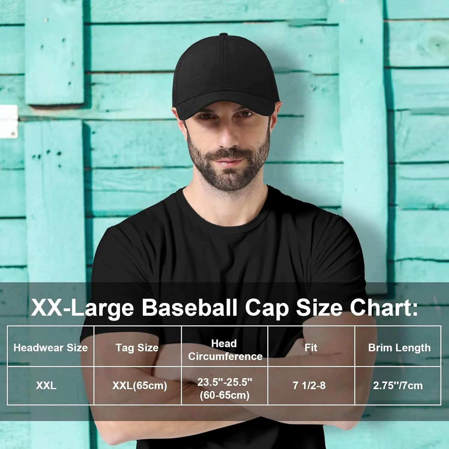 Men's Oversize XXL Baseball Cap Adjustable Performance Snapback Hat Laser Perforated Cap Plus Size for Big Head