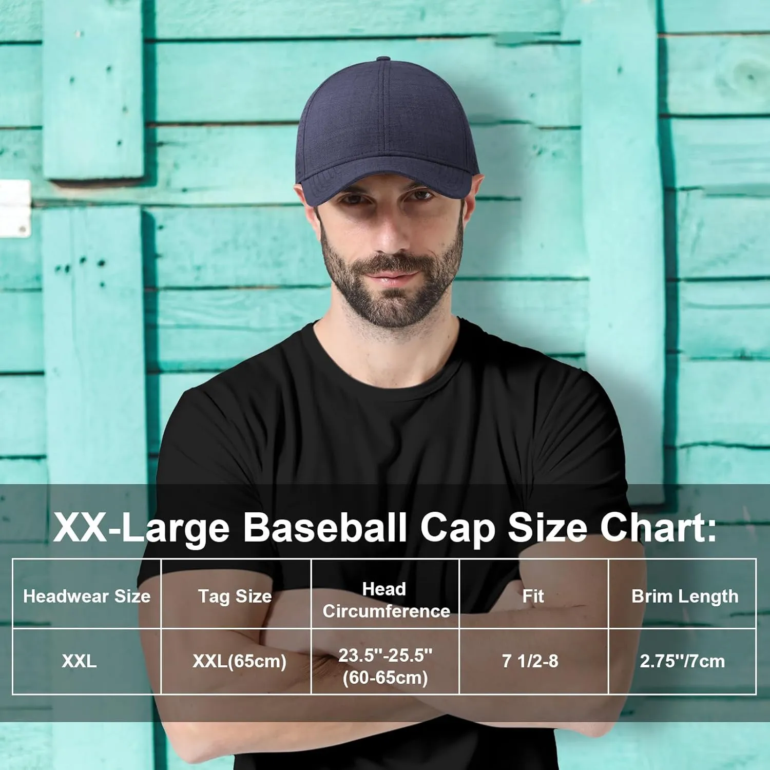 Men's Oversize XXL Baseball Cap Adjustable Performance Snapback Hat Laser Perforated Cap Plus Size for Big Head