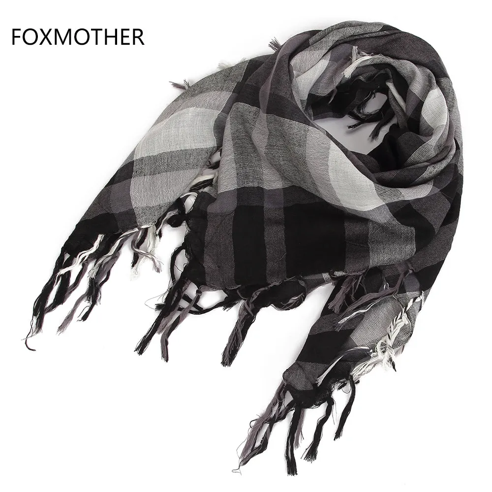 Military Plaid Square Scarves