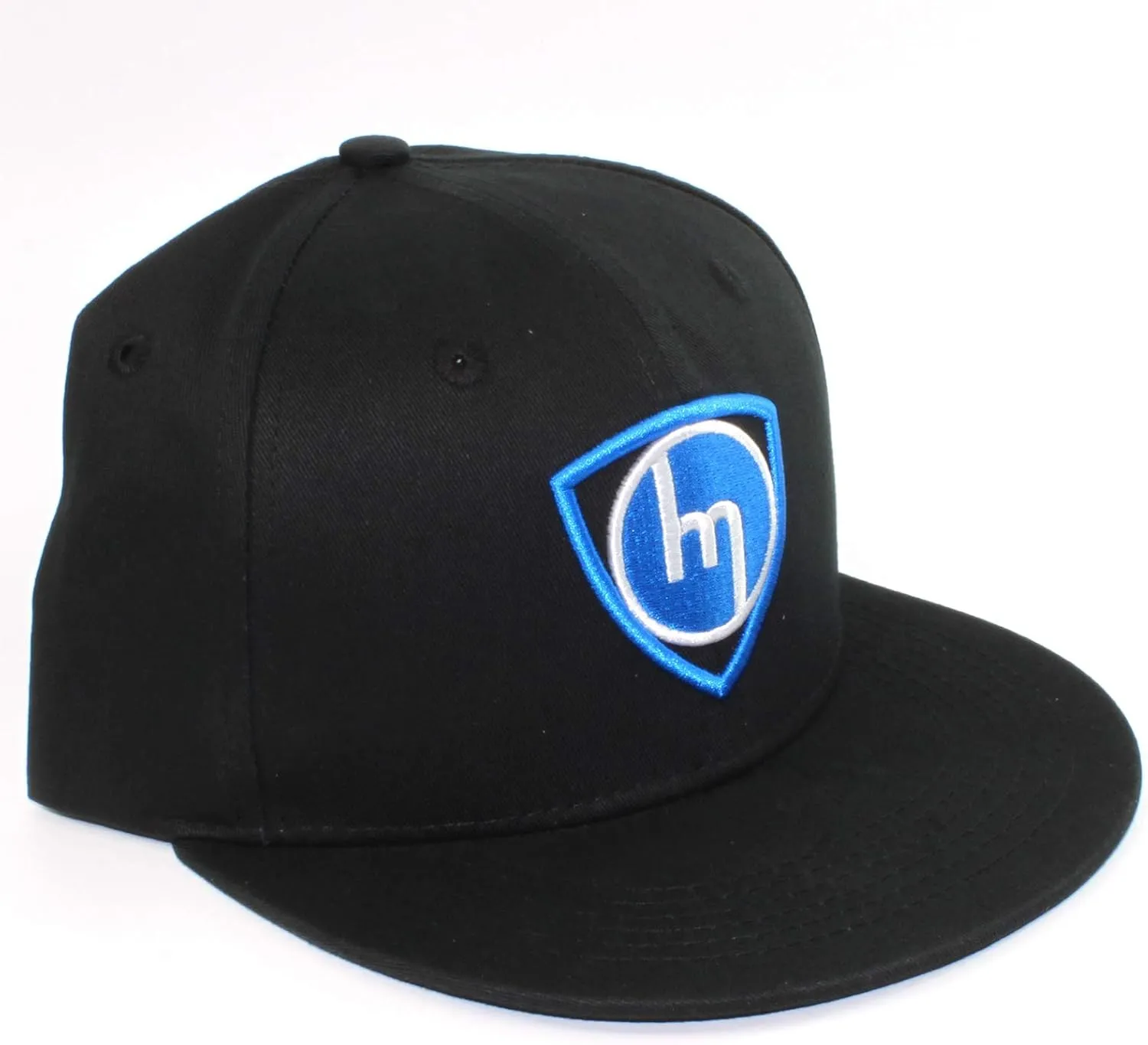 Old School M Rotor - Baseball Cap - Flat Brim Hat (Blue)