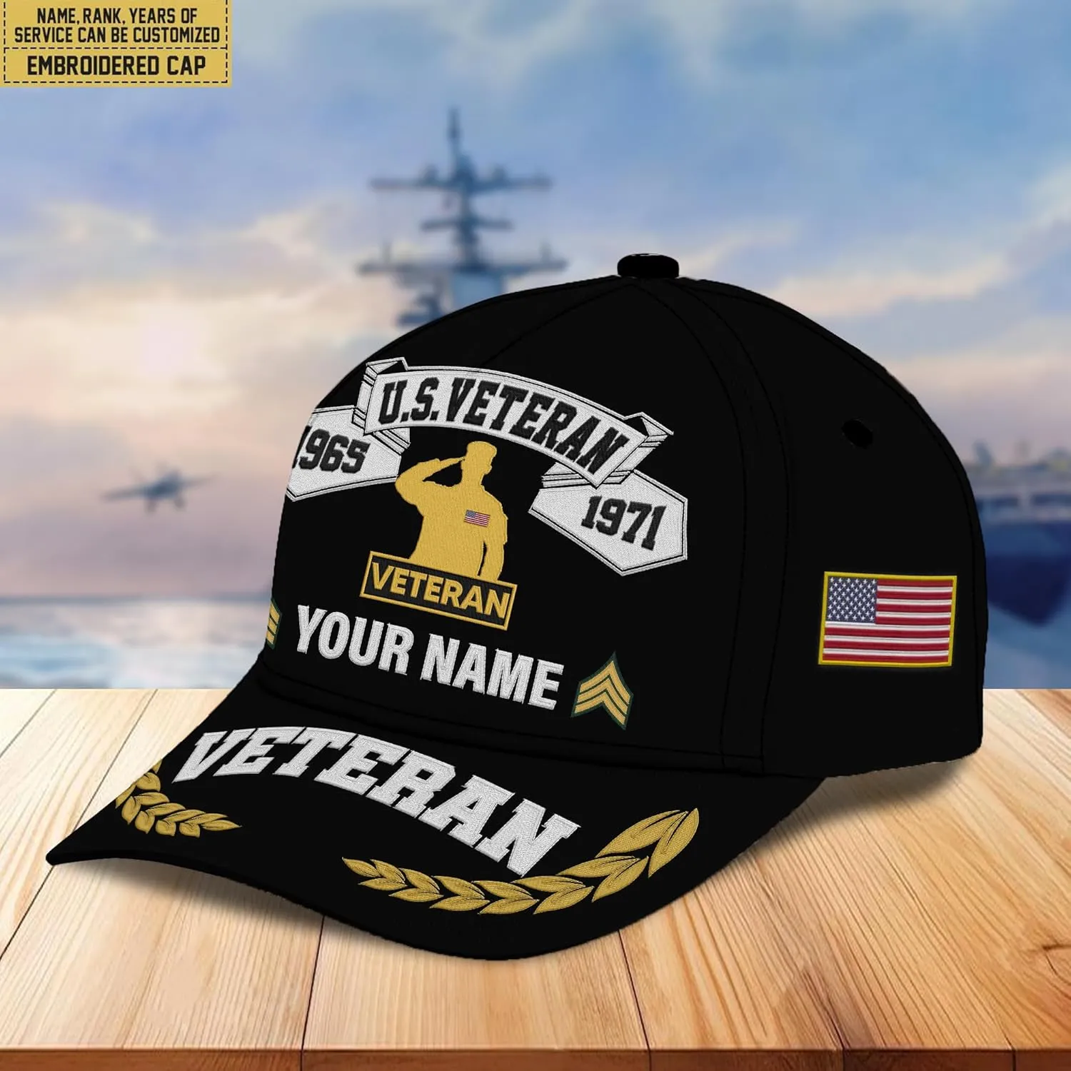 Personalized Embroidered Veterans Hat – Patriotic Baseball Cap Military Hats Veteran Caps Gift for Veterans Day Tactical Hat