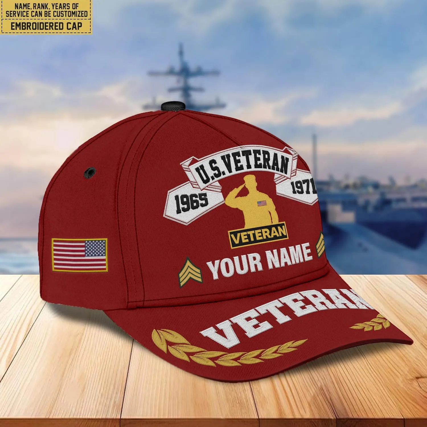 Personalized Embroidered Veterans Hat – Patriotic Baseball Cap Military Hats Veteran Caps Gift for Veterans Day Tactical Hat