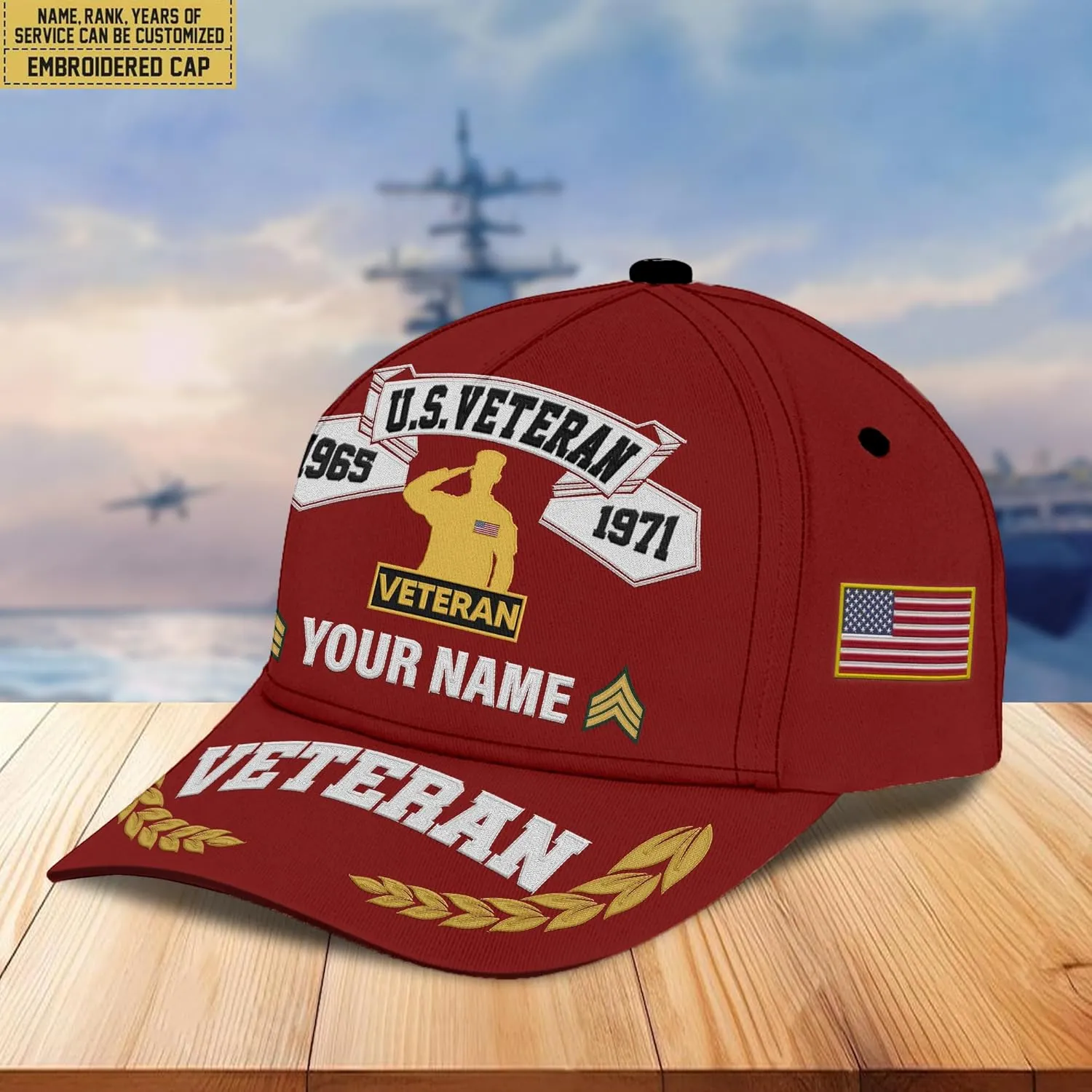 Personalized Embroidered Veterans Hat – Patriotic Baseball Cap Military Hats Veteran Caps Gift for Veterans Day Tactical Hat