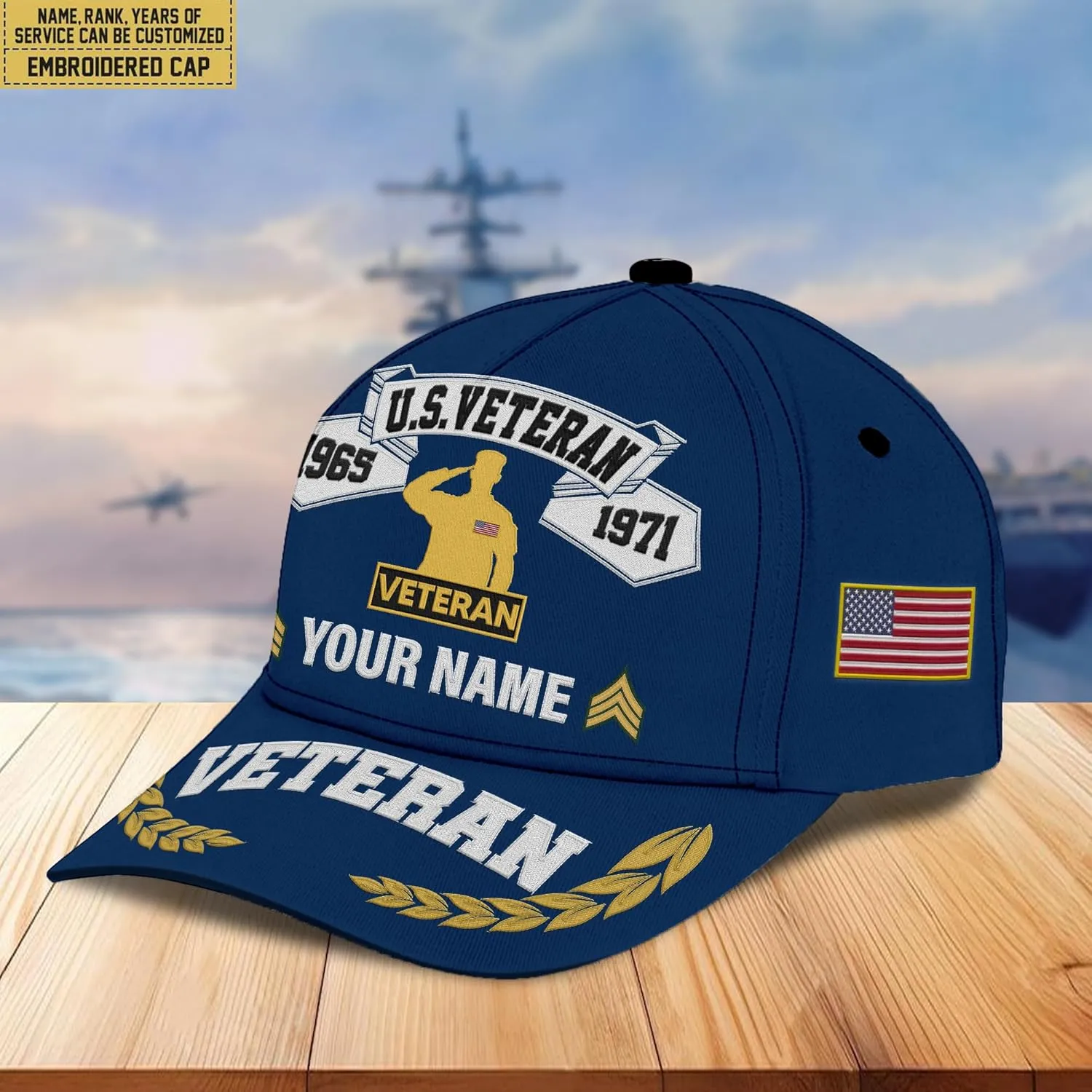 Personalized Embroidered Veterans Hat – Patriotic Baseball Cap Military Hats Veteran Caps Gift for Veterans Day Tactical Hat