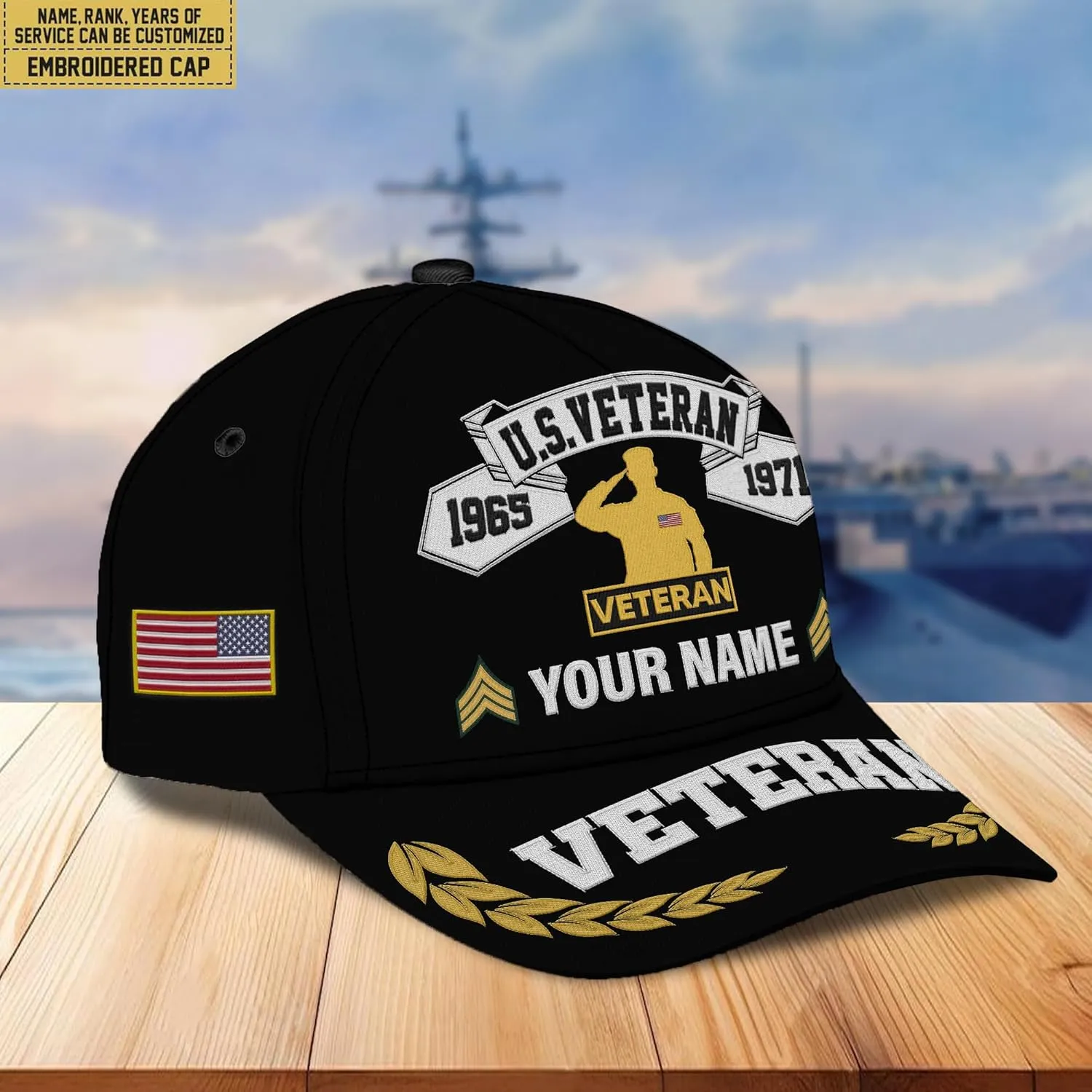 Personalized Embroidered Veterans Hat – Patriotic Baseball Cap Military Hats Veteran Caps Gift for Veterans Day Tactical Hat