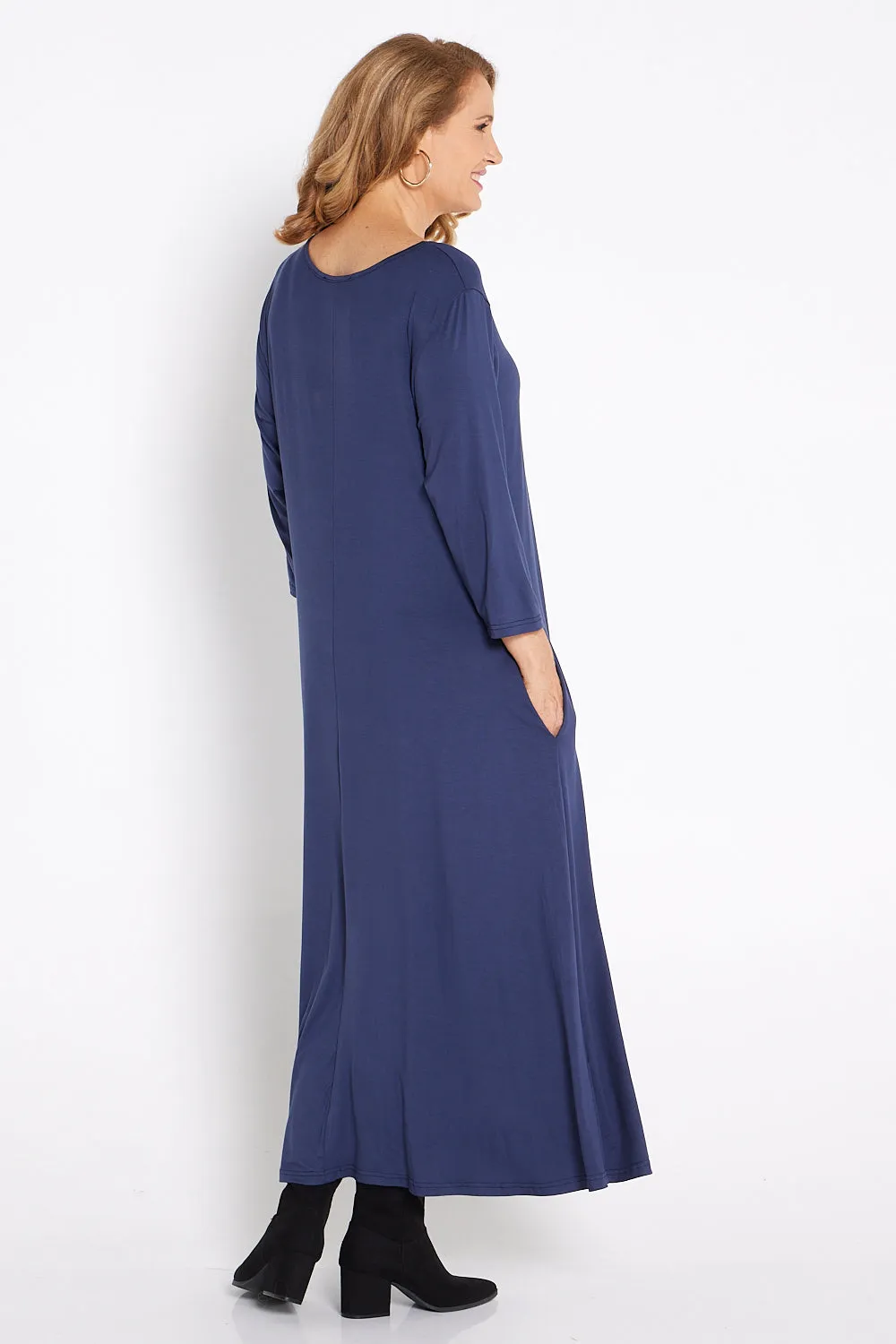 Raja Bamboo Dress - Navy