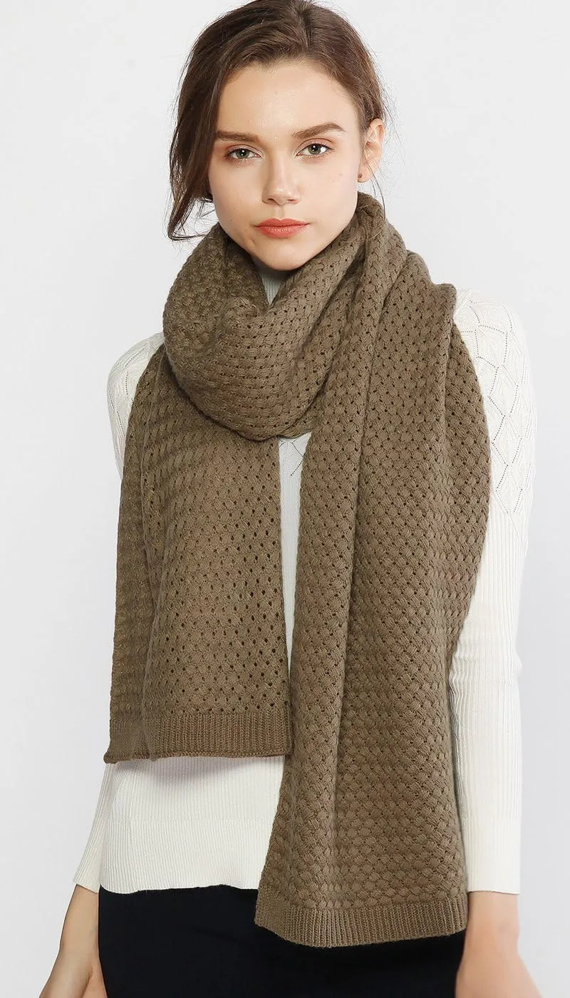 RIIQIICHY Winter Scarfs for Women Cold Weather Chunky Knit Scarf Warm Thick Scarf Long Large Oversized Scarves
