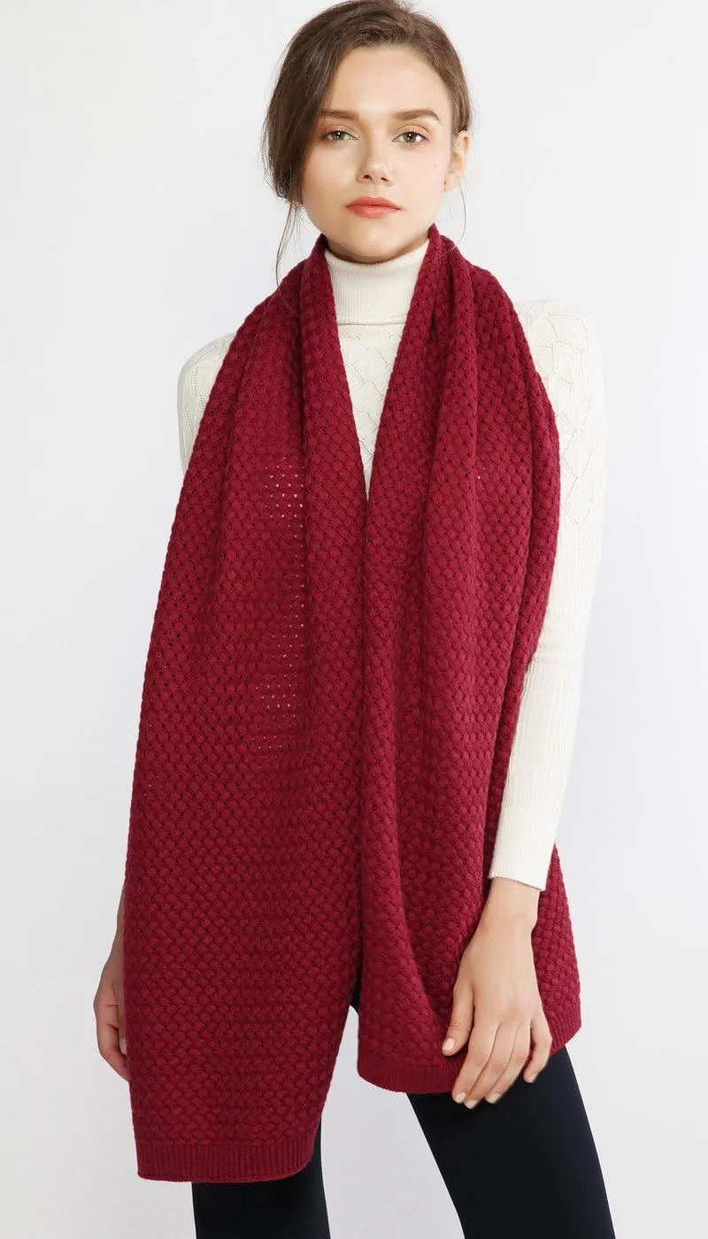 RIIQIICHY Winter Scarfs for Women Cold Weather Chunky Knit Scarf Warm Thick Scarf Long Large Oversized Scarves