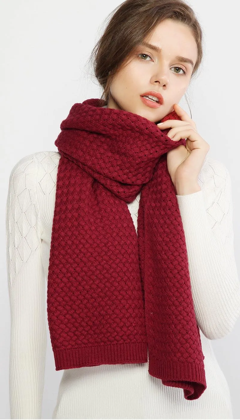 RIIQIICHY Winter Scarfs for Women Cold Weather Chunky Knit Scarf Warm Thick Scarf Long Large Oversized Scarves