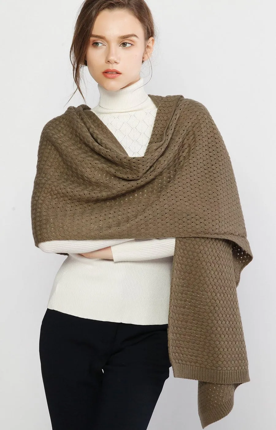 RIIQIICHY Winter Scarfs for Women Cold Weather Chunky Knit Scarf Warm Thick Scarf Long Large Oversized Scarves