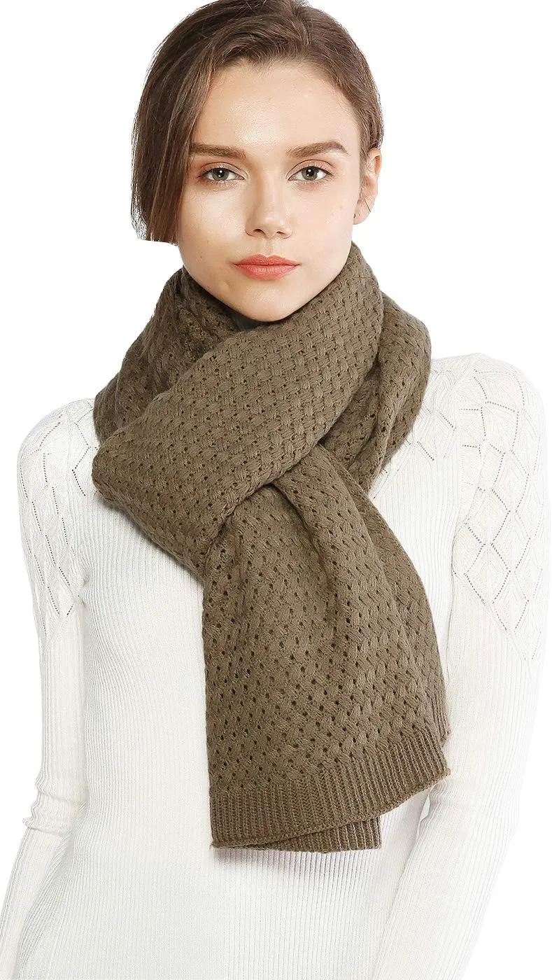 RIIQIICHY Winter Scarfs for Women Cold Weather Chunky Knit Scarf Warm Thick Scarf Long Large Oversized Scarves