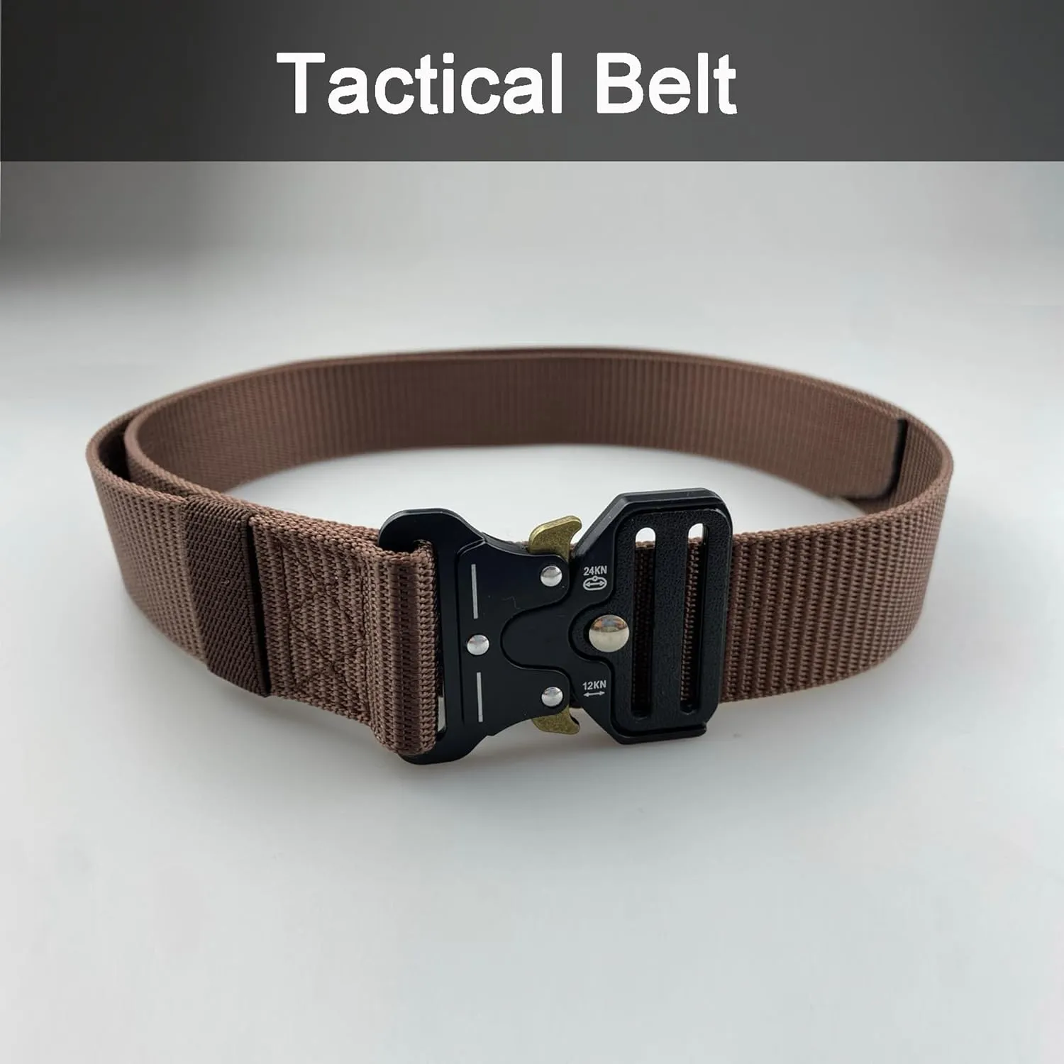 Tactical Belt: Military Style Quick Release Metal Zinc Alloy Buckle Belts - 1.5" Polyester Web Work Belt
