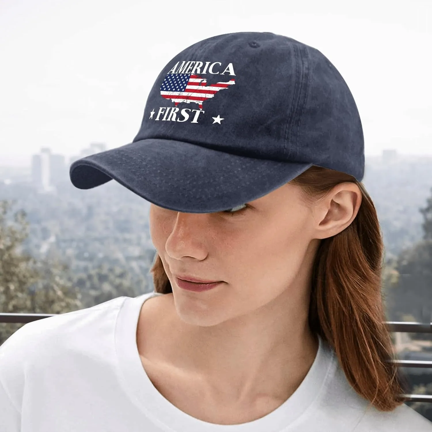 USA First Golf Hat Mesh Hat Pigment Black Womens Baseball Hat Gifts for Dad Sun Cap