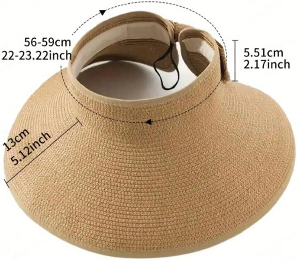 Verdusa Women's Hollow Out Striped Bow Straw Beach Hat Wide Brim Boho Foldable Sun Hats