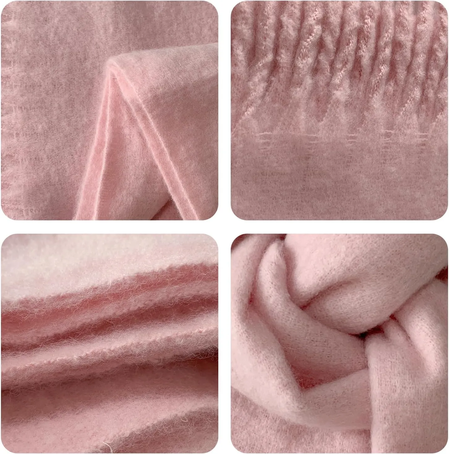 Winter Scarf for Women Big Chunky Scarf Solid Warm Soft Oversized Thick Blanket Scarves Shawl Cashmere Feel