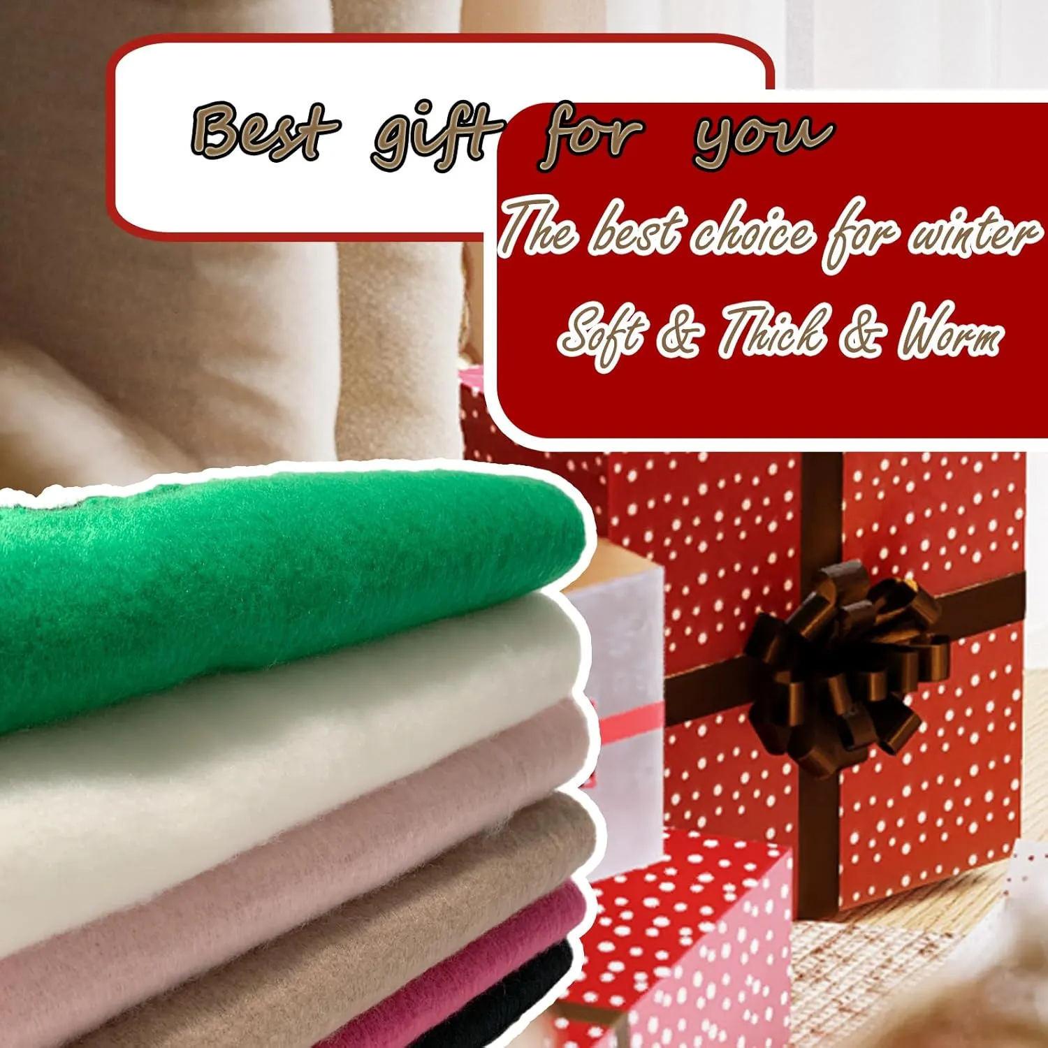 Winter Scarf for Women Big Chunky Scarf Solid Warm Soft Oversized Thick Blanket Scarves Shawl Cashmere Feel